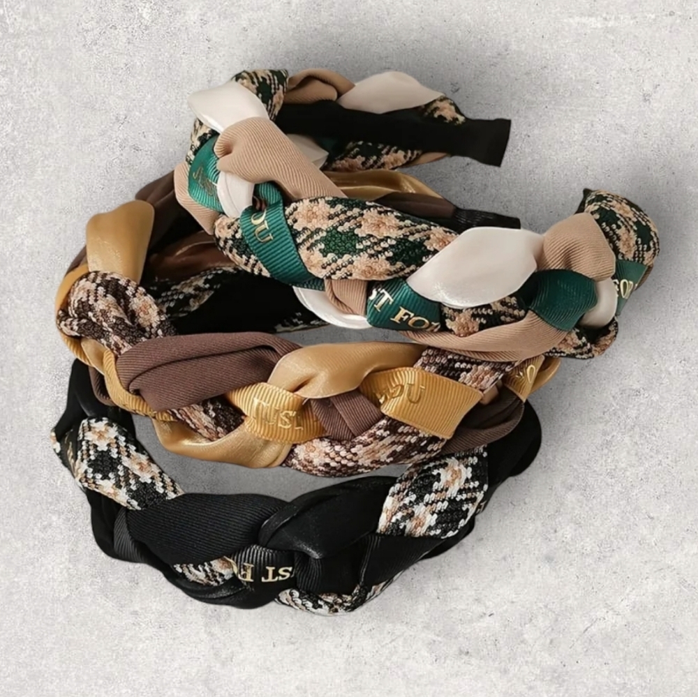 3 Pack Retro Classic Twist Fabric Headband  Hairband